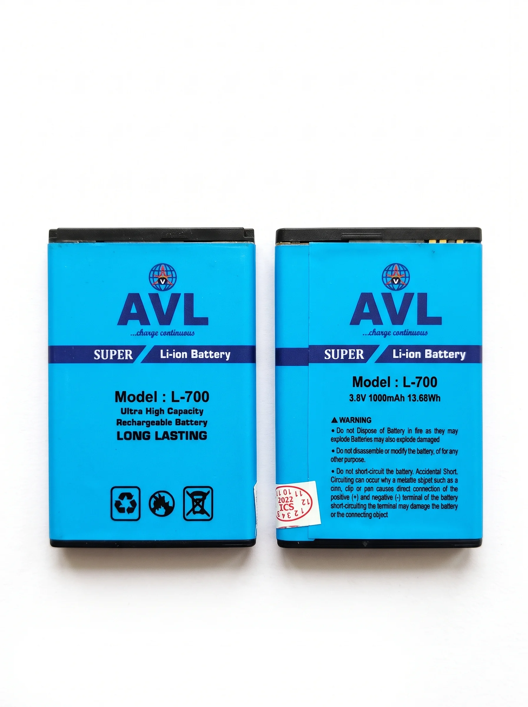 USED L700 Battery Compatible For Samsung B310/B313 Pack of 5