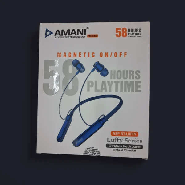 Amani ASP BT LUFFY Wireless Neckband Magnetic On Off Earbuds