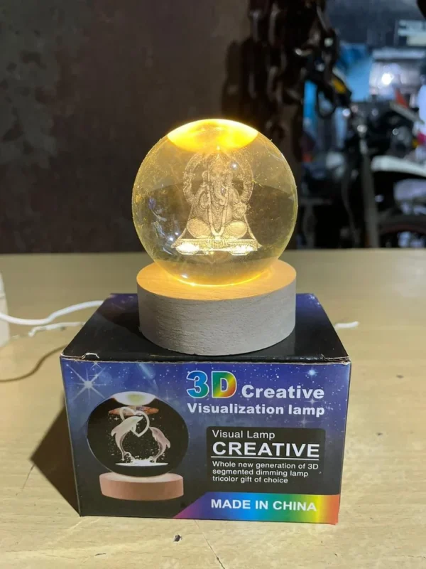 Crystal Ball 3D Creative Visualization Lamp USB Connector