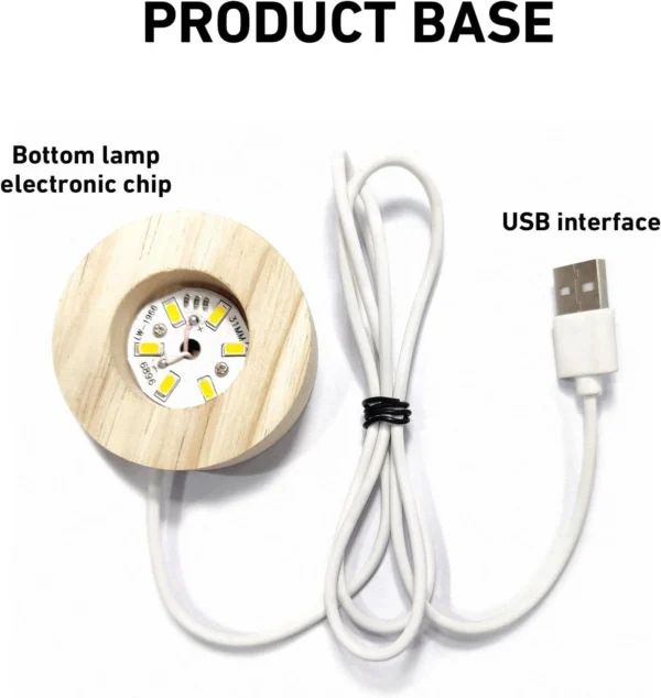 Crystal Ball 3D Creative Visualization Lamp USB Connector