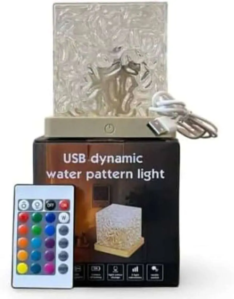 USB Dynamic Water Pattern Light ON/OFF USB Plugged In With remote Control