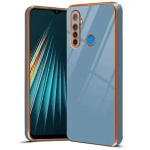 Version 1.0.0 Realme 5/Narzo 10 Mobile Back Cover Case TPU Stylish Chrome Design Safety Case (Chrome Cover)