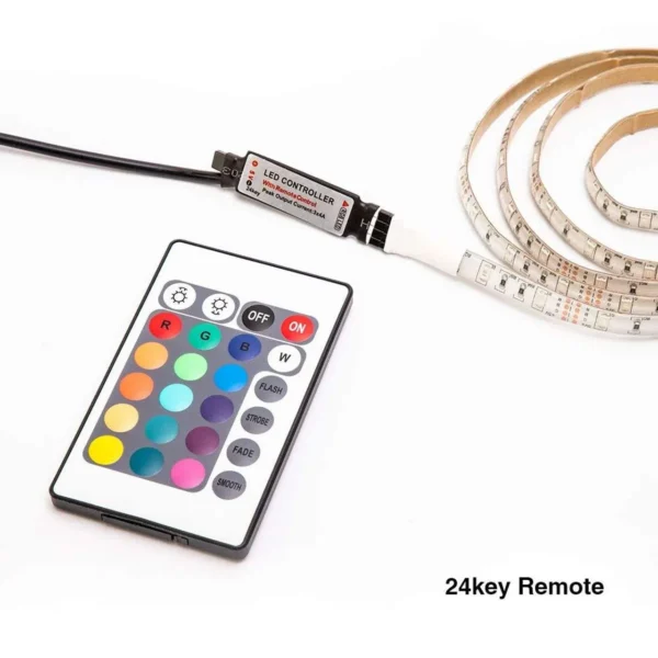 Multi Colour RGB 12V 3M Strip Light For Occasional Decoration With Remote