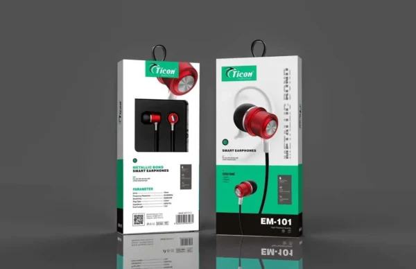 EM-101 Ticon 3.5mm Jack Champ Box Packing Earphone