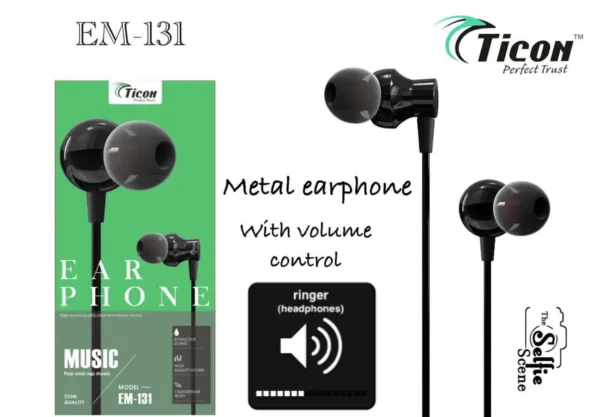 EM-131 Ticon 3.5mm Jack Champ Box Packing Earphone