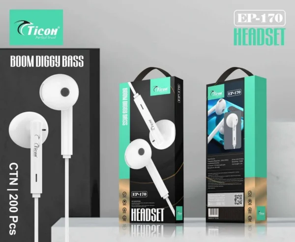 EP-170 Ticon 3.5mm Jack Champ Box Packing Earphone