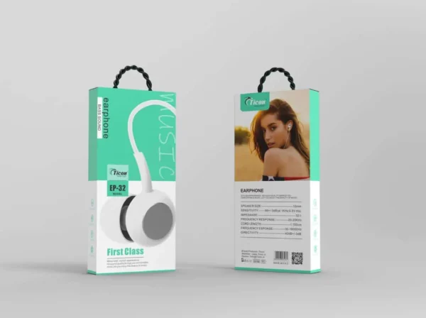 EP-32 Ticon 3.5mm Jack Champ Box Packing Earphone