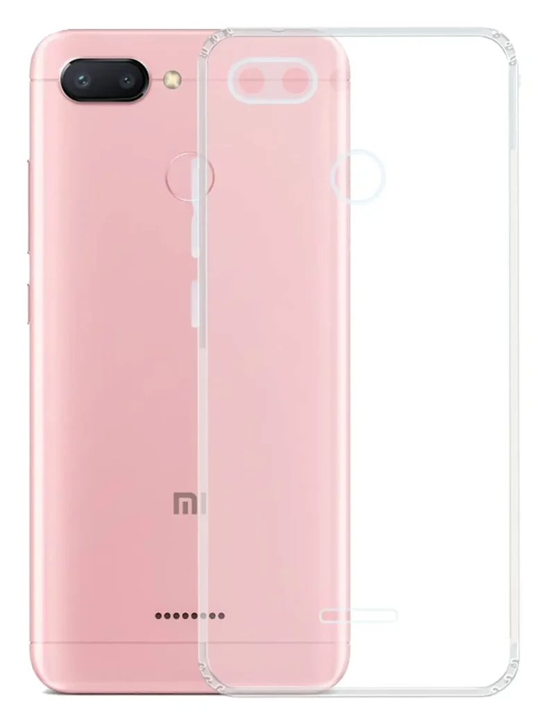 Redmi 6 Transparent Back Cover Case | Protection Cover Case TPU