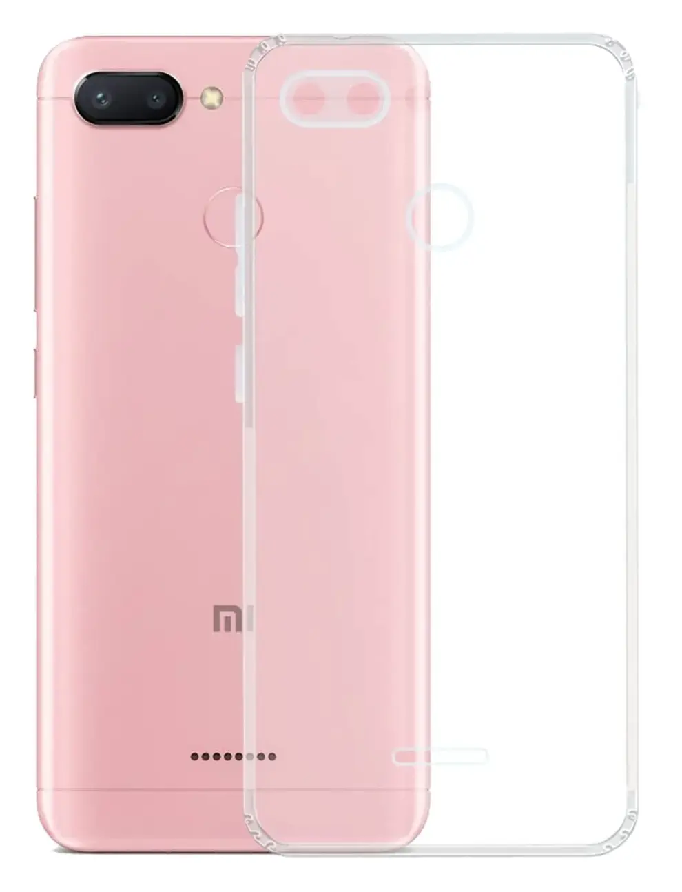 Redmi 6 Transparent Back Cover Case | Protection Cover Case TPU