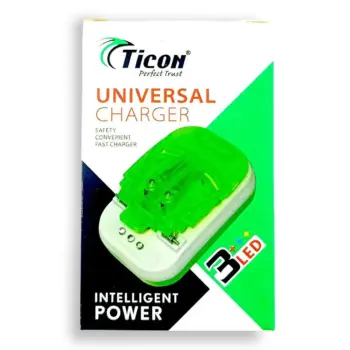 Ticon CH-170 Universal Charger With 3 LED Light