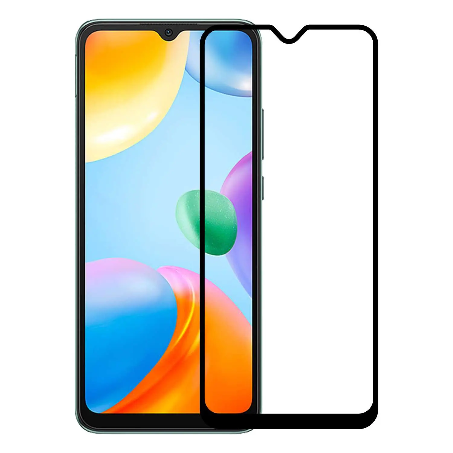 Redmi 10 India D+ Guard MEIBO Pro Flexi HD+ Tempered Glass/Screen Protector With Big Shining Curve Fast Exhaust Sensitive Touching