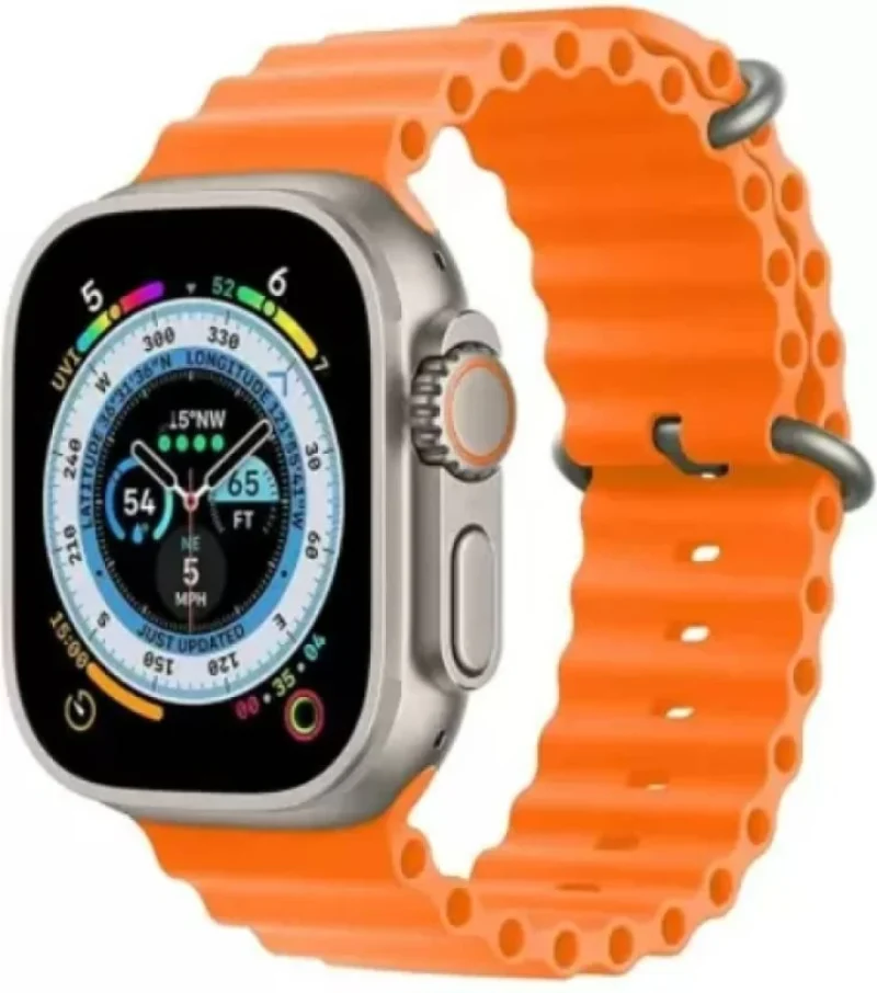 S9 Smartwatch/Bluetooth Smart Watch (Orange Strap, Free Size)