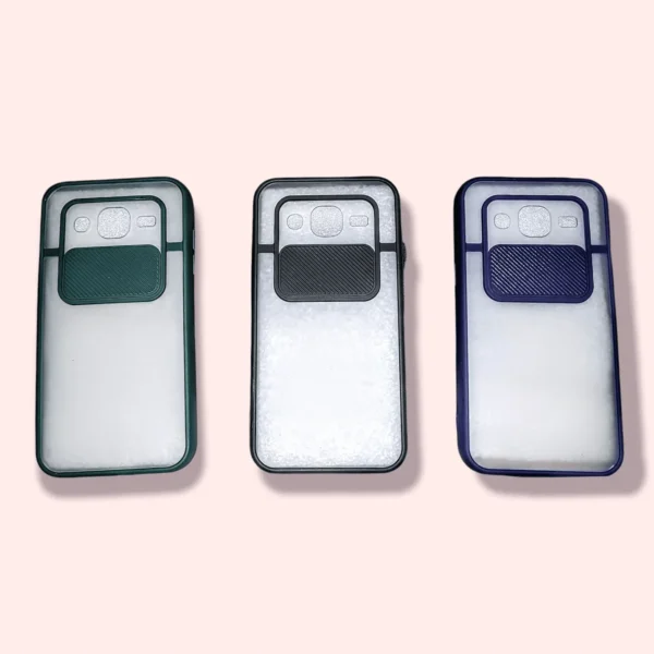 Samsung J2 (J2-2015) - Hybrid Matte Finish Shutter Cover With Anti Slip Design