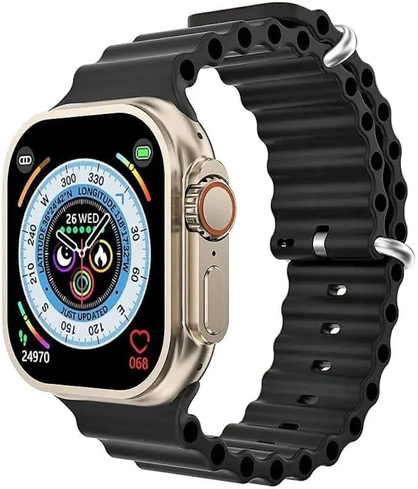 T10 ULTRA Smart Watch & 2.09 Infinite Display With Bluetooth Calling, Wireless Charging (Black)