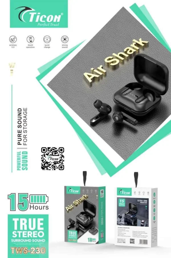 TWS 230 Ticon Air Shark Earbuds / Airbuds
