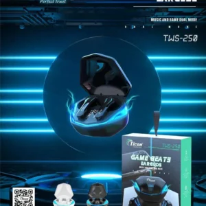 TWS-250 Game Beats Ticon Earbuds With 30Hour Game Time Battery Backup