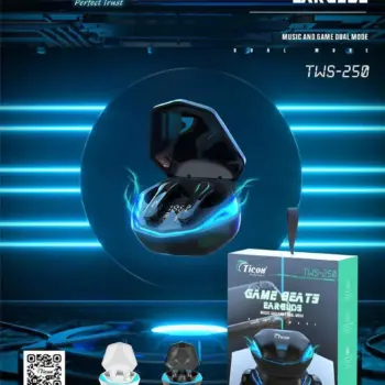 TWS-250 Game Beats Ticon Earbuds With 30Hour Game Time Battery Backup