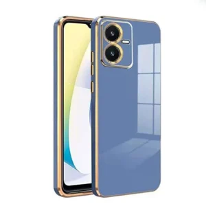 Y22 Vivo Y22 Mobile Back Chrome Cover Case TPU Stylish Chrome Design Safety Case (Chrome Cover)