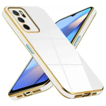 OPPO A16 Mobile Chrome Back Cover Case TPU Stylish Chrome Design Safety Case (Chrome Cover)