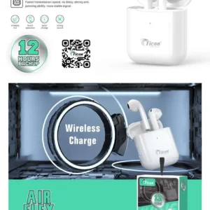 Air Flex Wireless 5.0 Ticon Earbuds With Wireless Charging (12 Hours Battery Backup)