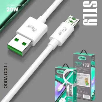 Tico Vooc 20W Quick Charge High-Quality Pure Copper Micro USB Data Cable