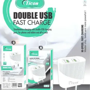 TC-107 Dual USB 3.1A Fast Ticon Charger