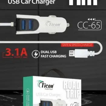 CC-65 3.1A -Dual USB Ticon Car Charger