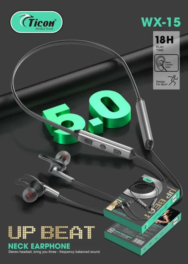 WX-15 Ticon 18 Hour Wireless/ Bluetooth Neckband