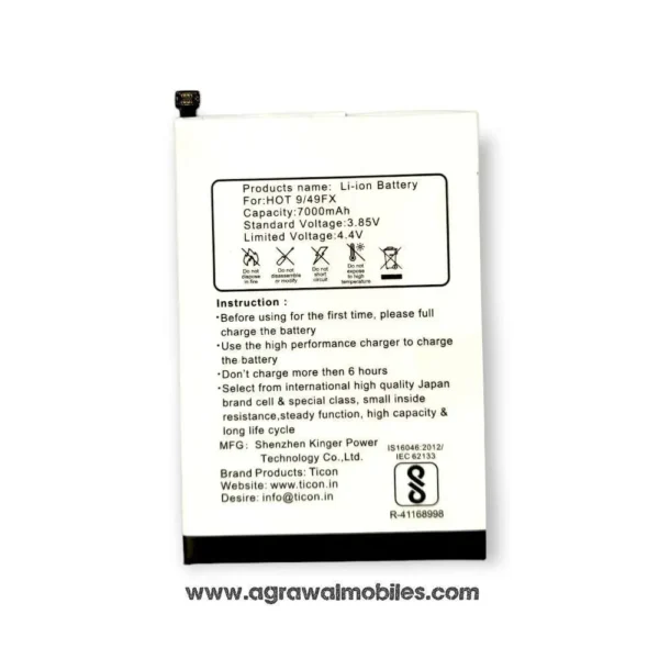 infinix Hot 8 / Hot 9 - BL-49FX - Ticon High Quality Android Mobile Battery
