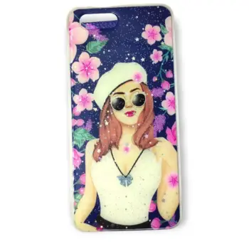 OPPO A3S Back Cover/Protection Case With High Quality Material - Fancy (Girl Print)