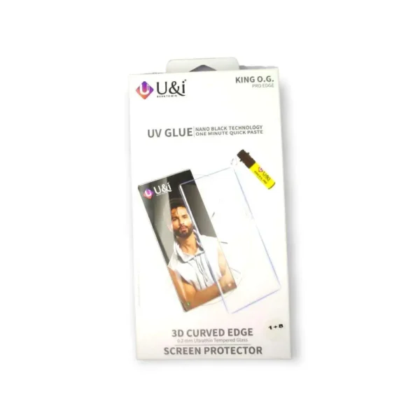 U&i Full Glue UV Tempered Glass For OnePlus 8 With Full Cover Tempered Glass Screen Protector 