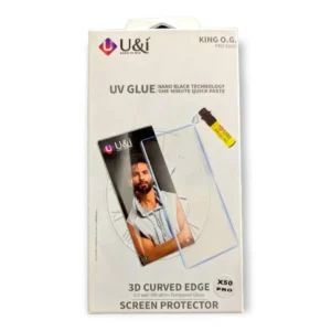 U&i Full Glue UV Tempered Glass For Vivo X50 Pro With Full Cover Tempered Glass Screen Protector 