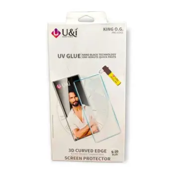 U&i Full Glue UV Tempered Glass For Samsung Galaxy S20 Plus With Full Cover Tempered Glass Screen Protector 