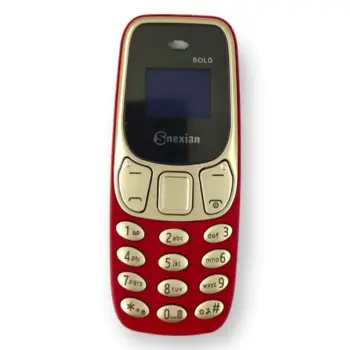 Snexian Bold 777 Dual Sim Mobile Phone With Bluetooth Dialer Polymer Battery (Red)