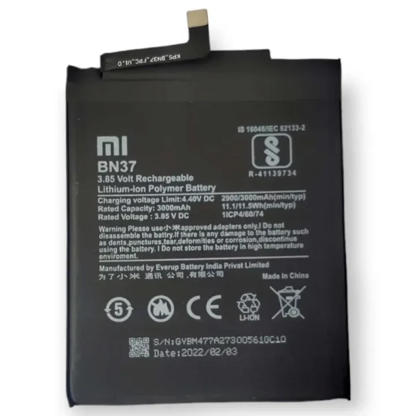 Mobile Battery For Xiaomi/Mi/Redmi Redmi 6 / 6A BN37 Battery (3000mAh Li-Polymer Battery)