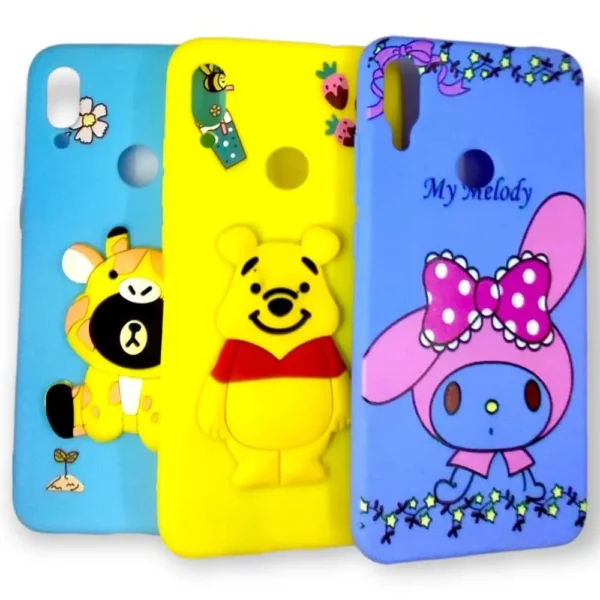 Xiaomi/Mi/Redmi Note 7/Note 7 Pro New Fancy Cartoon Sticker Mobile Back Cover With Lowest Price of 20₹ Each (Pack Of 3)