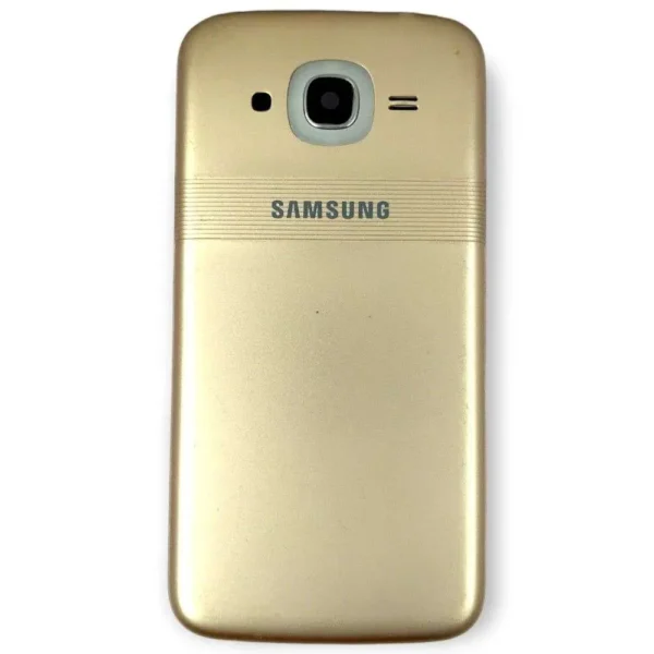 Samsung J2 2016 SM-J210F Full Complete Housing/Body Panel/Cabinet With Back Panel, Mid Frame & Volume Button (Gold)