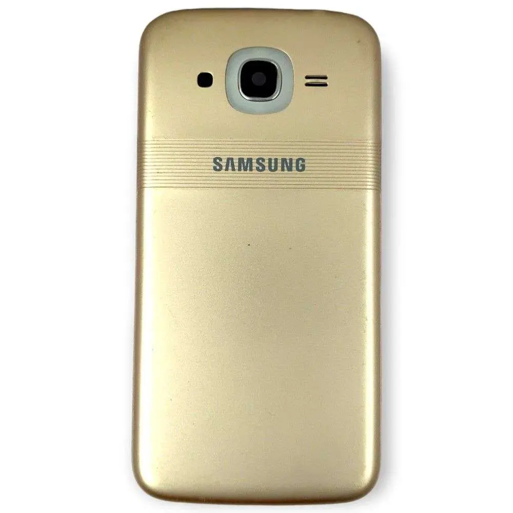 Samsung J2 2016 SM-J210F Full Complete Housing/Body Panel/Cabinet With Back Panel, Mid Frame & Volume Button (Gold)