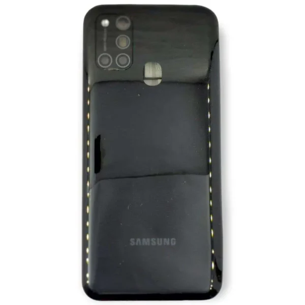 Samsung M31 SM-M315F Full Complete Housing/Body Panel/Cabinet With Back Panel, Mid Frame & Volume Button (Black)