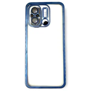 Redmi 12C 4G/Poco C55 5G CD Chrome Cover/Mobile Back Cover/Protection Case TPU (Blue)
