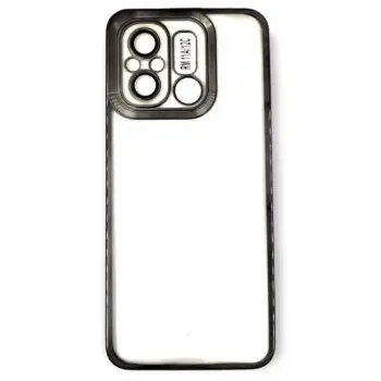 Redmi 11A/12C CD Chrome Cover/Mobile Back Cover/Protection Case/TPU (Black)