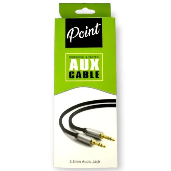Point PO-AUX-02 Aux Audio Cable With Powerful & Faster Aux Cable & 3.5mm Audio Jack (Black)