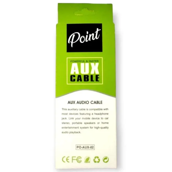 Point PO-AUX-02 Aux Audio Cable With Powerful & Faster Aux Cable & 3.5mm Audio Jack (Black)