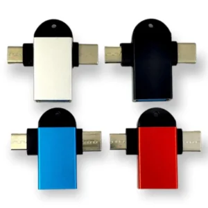 2IN1 USB OTG Adapter For Micro USB & Type C With Compatible To Smart Phone & Android System (Pack Of 4 Pieces)