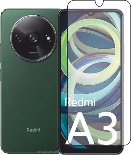 Version 1.0.0 Redmi A3 Tempered glass 9H Hardness HD Glue Cover Friendly Anti-scratch Screen guard for Redmi A3