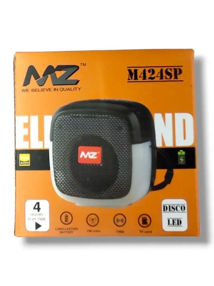 MZ Bluetooth Speaker Model-424 & 4 Hours Play Time & TWS Speaker & FM radio