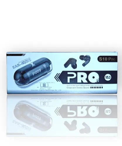S10 Pro Capsule Style TWS Earbuds V5.3 Transparent Design With Long Battery Backup