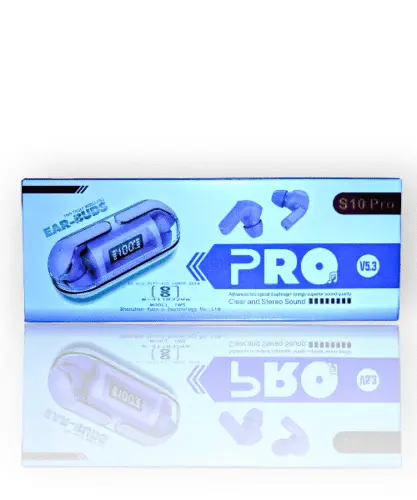 S10 Pro Capsule Style TWS Earbuds V5.3 Transparent Design With Long Battery Backup