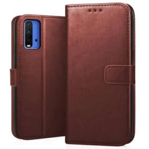 Redmi-9-Power-Flip-Cover-Brown-e1721763325340 Xiaomi/Mi/Redmi 9 Power Flip Cover With High Quality Material & Proper Fitting