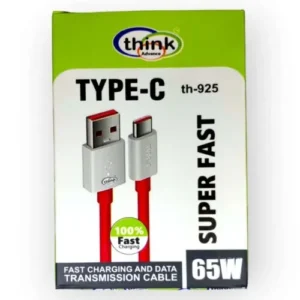 Think th-925 Type C 65W 100% Superfast Charging Data Cable